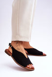 Comfortable Natural Leather Buckle Sandals for Summer