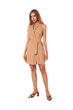 Jacquard Cut Overlap Dress with Tie Option