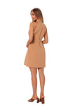 Jacquard Cut Overlap Dress with Tie Option