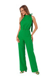 Elegant Halter Neck Pantsuit with Stylish Tie Detail