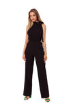 Elegant Halter Neck Pantsuit with Tie Detail