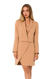 Chic Short-Cut Button Jacket with Long Sleeves