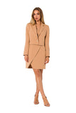 Chic Short-Cut Button Jacket with Long Sleeves