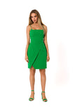 Chic Mini Dress with Deep Neckline and Thin Straps