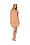Chic Mini Dress with Deep Neckline and Thin Straps
