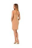 Chic Mini Dress with Deep Neckline and Thin Straps