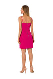 Chic Mini Dress with Deep Neckline and Thin Straps