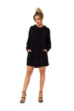 Collared Dress-Tunic with Back Chain Detail and Long Sleeves