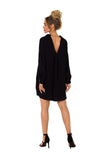 Collared Dress-Tunic with Back Chain Detail and Long Sleeves