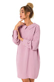 Collared Dress-Tunic with Back Chain Detail and Long Sleeves