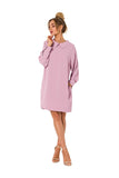 Collared Dress-Tunic with Back Chain Detail and Long Sleeves