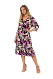 Summer Ruffle Midi Dress with Envelope Neckline