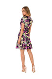 Printed Summer Dress with Side Tie and Ruffle Hem
