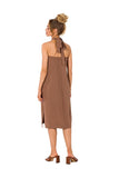 Delicate Crepe Halter Dress with Open Back