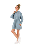 Versatile Zippered Sweatshirt with Cutouts and Lacing