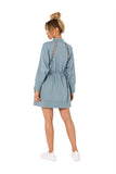 Versatile Zippered Sweatshirt with Cutouts and Lacing