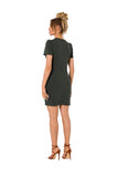 Summer Mini Cotton Dress with Stylish Front Interlacing
