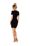 Summer Mini Cotton Dress with Front Interlacing Design