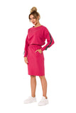 Knit Sweatshirt Skirt with Pockets and Elastic Waistband