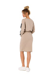 Knit Sweatshirt Skirt with Pockets and Elastic Waistband