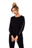 Casual Sweatshirt with Original Logo Stripes