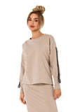 Casual Sweatshirt with Original Logo Stripes