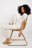 Summer Blouse and Pants Set with Tie Waist and Pockets