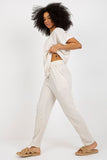 Summer Blouse and Pants Set with Tie Waist and Pockets