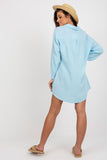 Extended Cut Long Sleeve Buttoned Women's Shirt