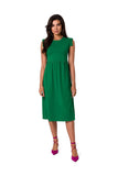 Elevated Waistline Midi Dress for Holiday Style