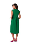 Elevated Waistline Midi Dress for Holiday Style