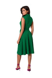 Sleeveless Collared Dress with Flared Hem for Warm Days
