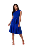 Sleeveless Collared Dress with Flared Bottom for Warm Days