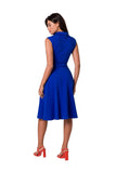 Sleeveless Collared Dress with Flared Bottom for Warm Days