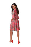Mismatched Ruffle Dress with Open Neckline, Airy & Romantic