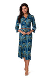 Elegant Cut Dress with Collar and Belted Detail