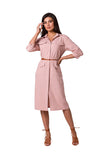 Unbuttoned Safari Dress with Pockets & Belt Included