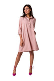 Flared Neckline Shirt Dress for Work & Vacations