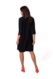 Flared Neckline Shirt Dress for Work and Vacations