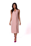 Minimalist Sleeveless Button Dress for Summer Elegance