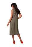 Minimalist Sleeveless Button-Up Summer Dress