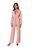 Lightweight Unbuttoned Summer Jacket with Waist Belt