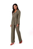 Lightweight Unbuttoned Summer Jacket with Belt
