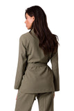 Lightweight Unbuttoned Summer Jacket with Belt