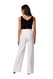 Elegant Lightweight Pants with Decorative Gold Buttons