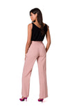 Elegant Lightweight Pants with Decorative Gold Buttons