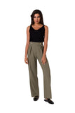 Elegant Lightweight Pants with Gold Button Detail