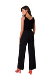 Elegant Lightweight Pants with Decorative Gold Buttons