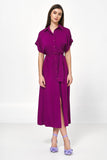 Comfortable Viscose Shirt Dress in Muted Spring Colors