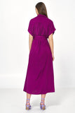 Comfortable Viscose Shirt Dress in Muted Spring Colors